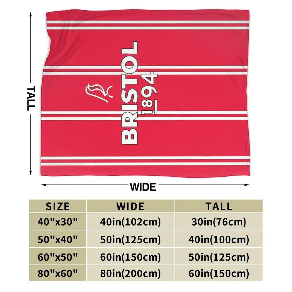 90s Inspired Bristol City Blanket Soft Warm Flannel Throw Blanket Bedding for Bed Living Room Picnic Travel Home Sofa