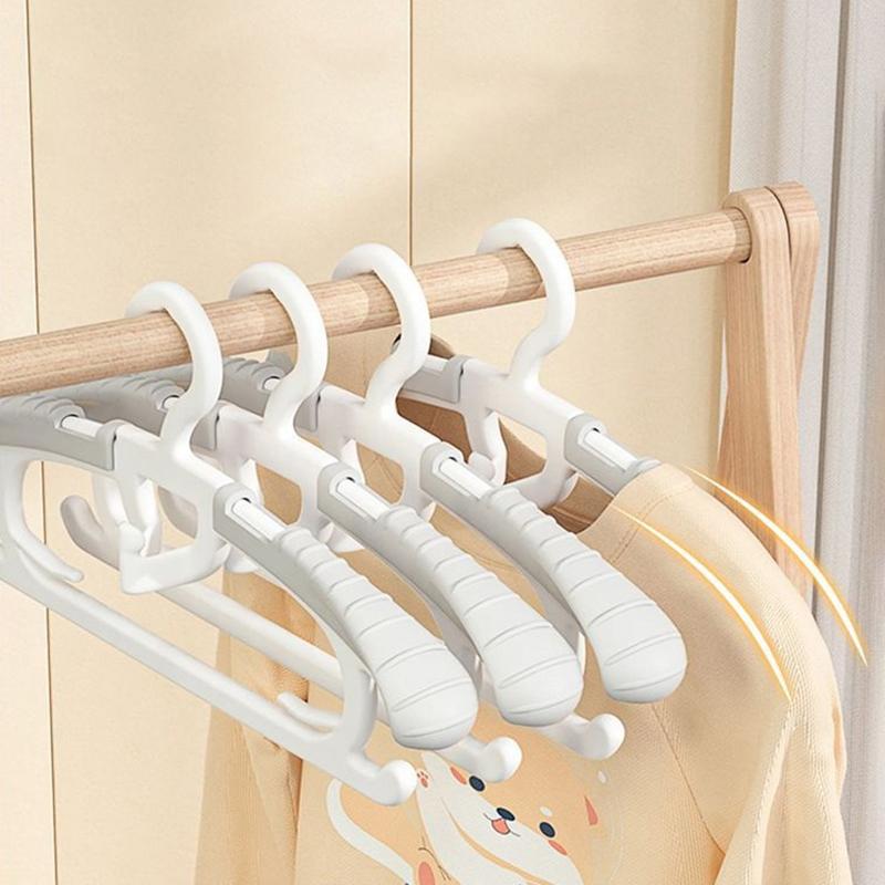 10Pcs Child Wide Shoulder Thickened Non-Slip Clothes Hanger Household Clothes Rack Clothes Drying Rack Plastic Clothes Hanger