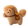 Cute Zodiac Horse Plush Keychain: New Year Ingot Ornament Gift