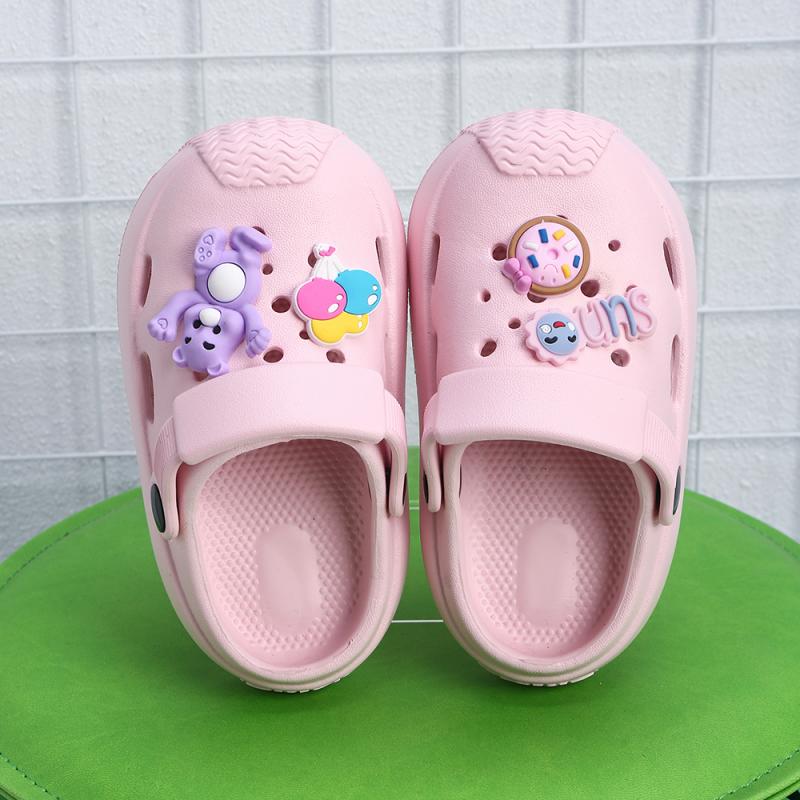 New Children's Garden Shoes Boys Girls BaoTou Non-collision Summer Soft Bottom Wear Slippers Outdoor Beach Sandals