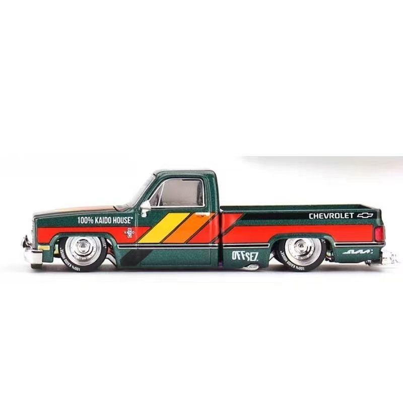 Kaido House + MINIGT 1:64 Chevrolet Silverado KAIDO WORKS V3 Alloy Diecast Car Model Collect Ornaments Gift Toys