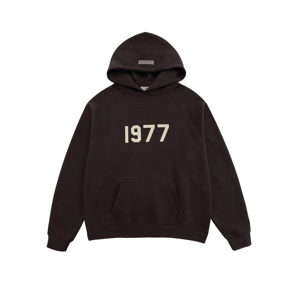ESSENTIALS FOG 1977 Unisex Hoodie - Flocked Velvet, Loose Fit, Autumn/Winter Trend