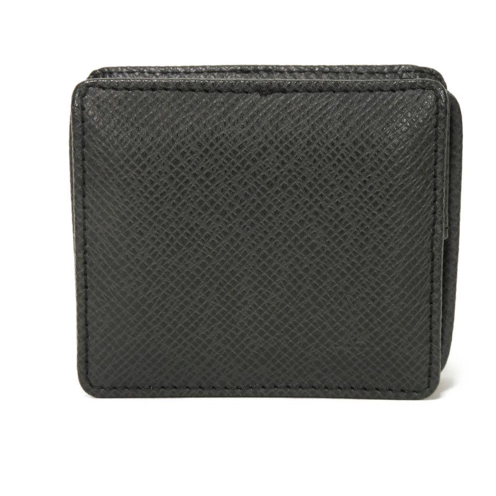 Used 12564 Porte Monnaie Boite M30382 7943 LV Logo Embossed Charcoal Gray Black Coin Pocket Taiga Ardoise Men's from