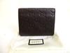 Authentic GG Guccissima Dark Brown Leather Card Holder #a785  Refurbished