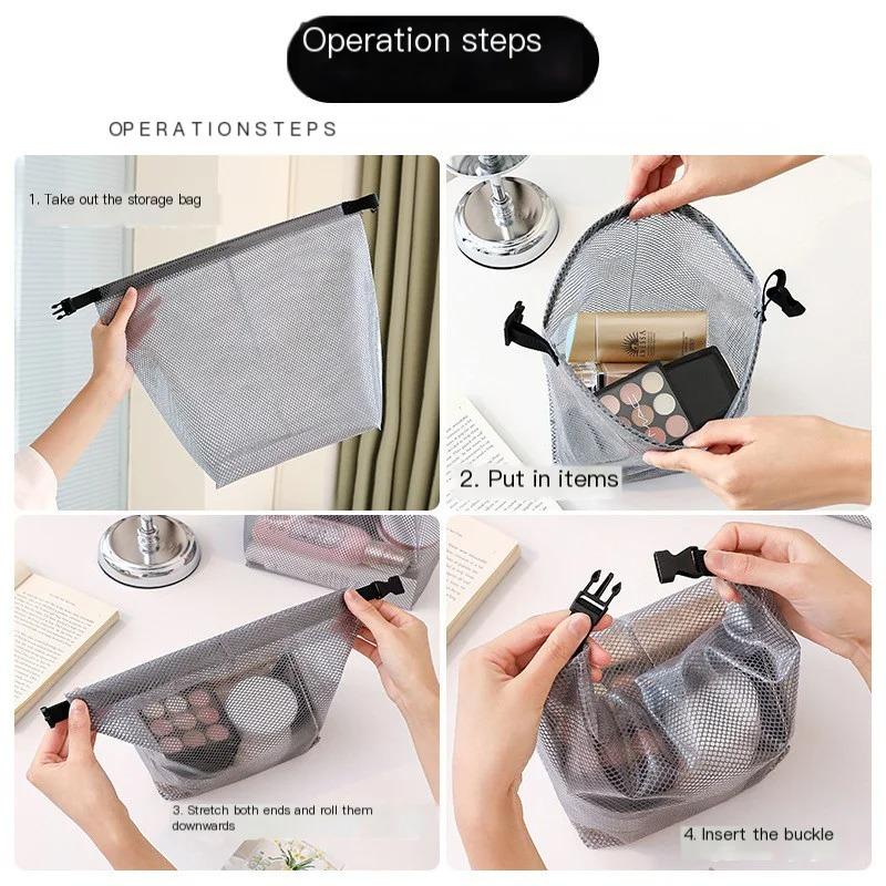 Waterproof Storage Bag for Men and Women, Fitness Clothing, Swimming Bathroom, Large Capacity Drawstring, Outdoor Toiletries Bag