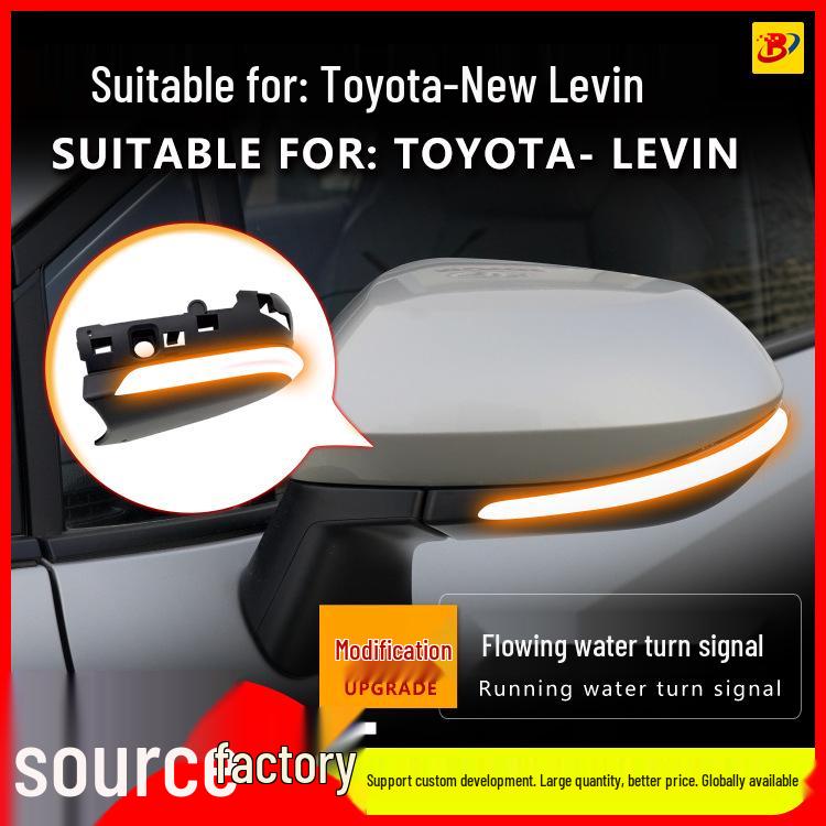 Levin Car Rearview Mirror Mod: Dynamic Blue & White Sequential LED Turn Signal