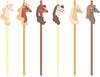 Colorful Paper Straws Horses Ponies Horse Birthday Set 6pcs.
