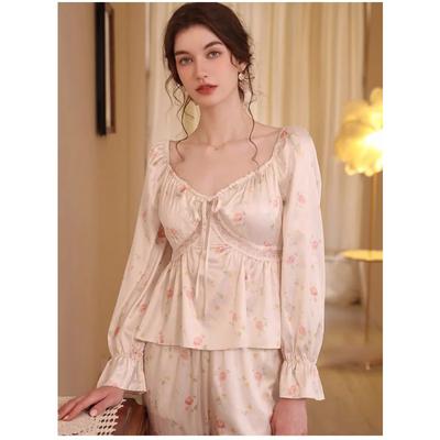 2 Pezzi Pigiama Carino da Ragazza Pigiama Coreano da Donna Dolci Indumenti da Notte Principessa Abbigliamento da Casa Casual da Donna Set Pigiama