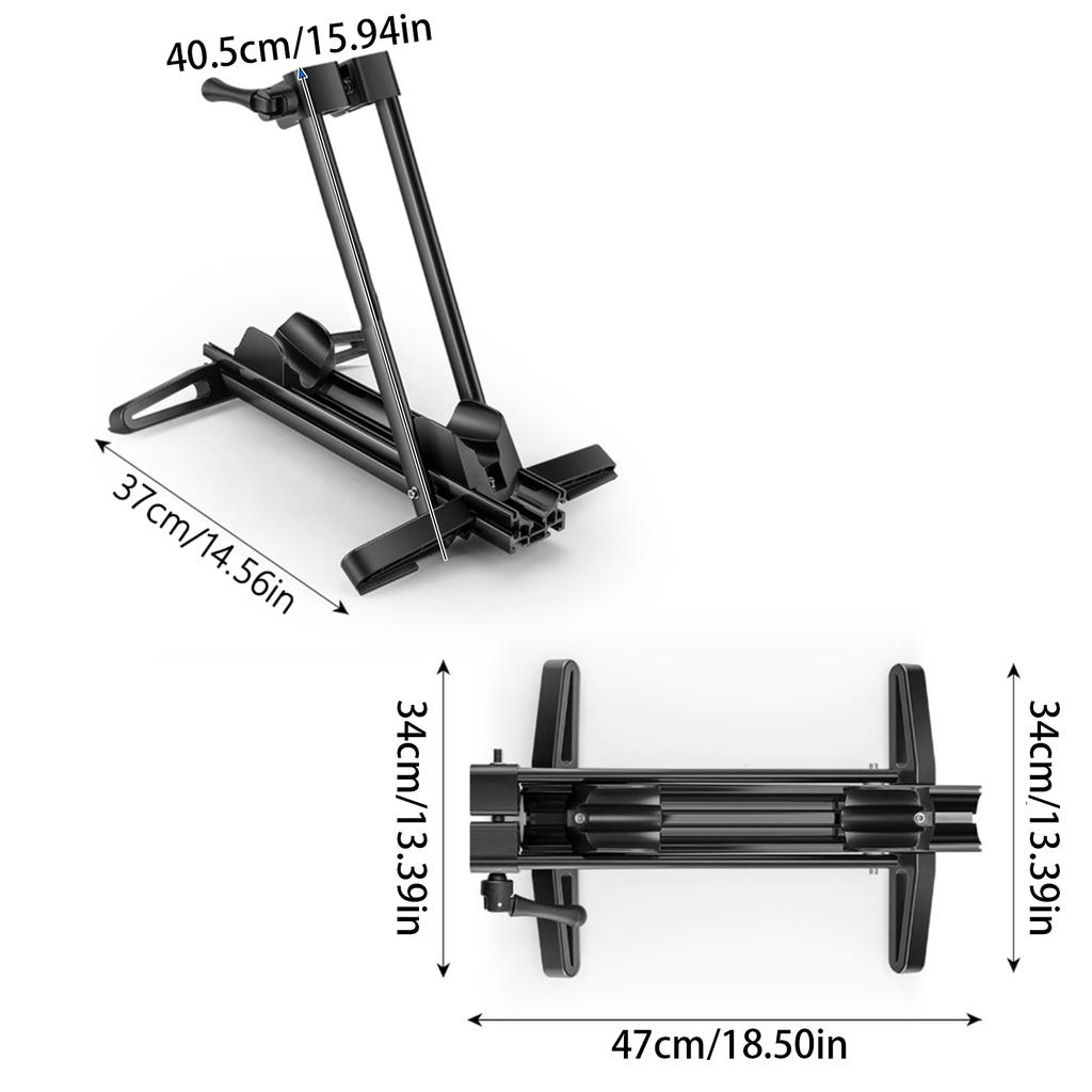 Foldable Bicycles Stand Road Bike Storage Parking Rack Folding Indoor Parking Wheel Holder for 24”-29” Bicycles