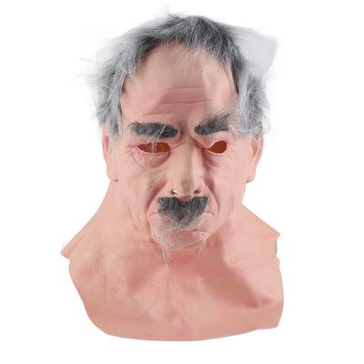 Halloweenský latexový kryt na obličej starého muže Pokrývka hlavy pro staršího starého muže pro maškarní Halloween Pokrývka hlavy