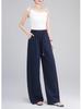 2026 Sommer Damen High Waist Locker Weiter Bein Bodenlang Fließende Hose