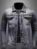 2024 Herbst Herren Slim Koreanische Retro Denimjacke: Trendige und Attraktive Freizeitmode