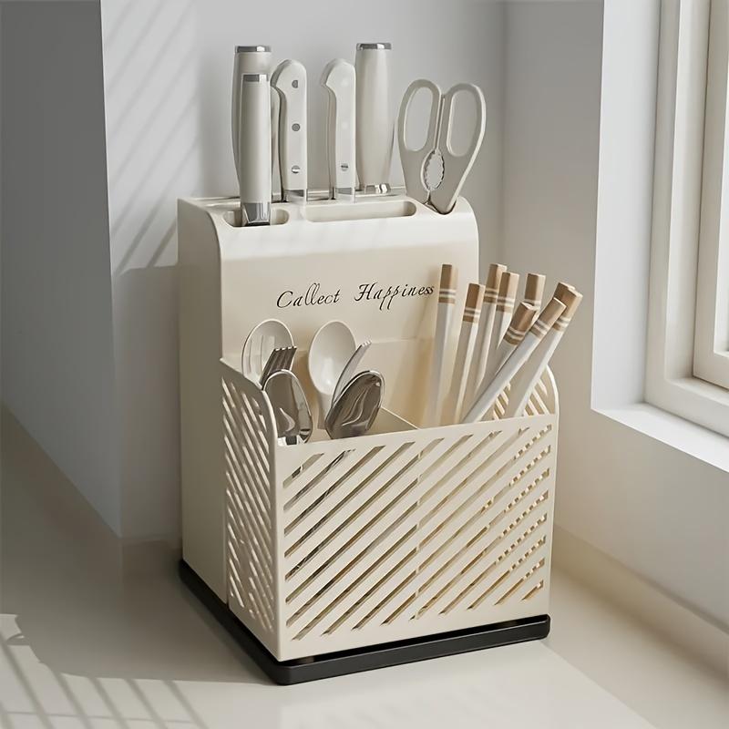 

1pc Kitchen Combination Knife Holder Knife And Fork Chopsticks Cage Storage Rack Easy to Clean Spoon Cutlery Storage Box Household Knife Storage