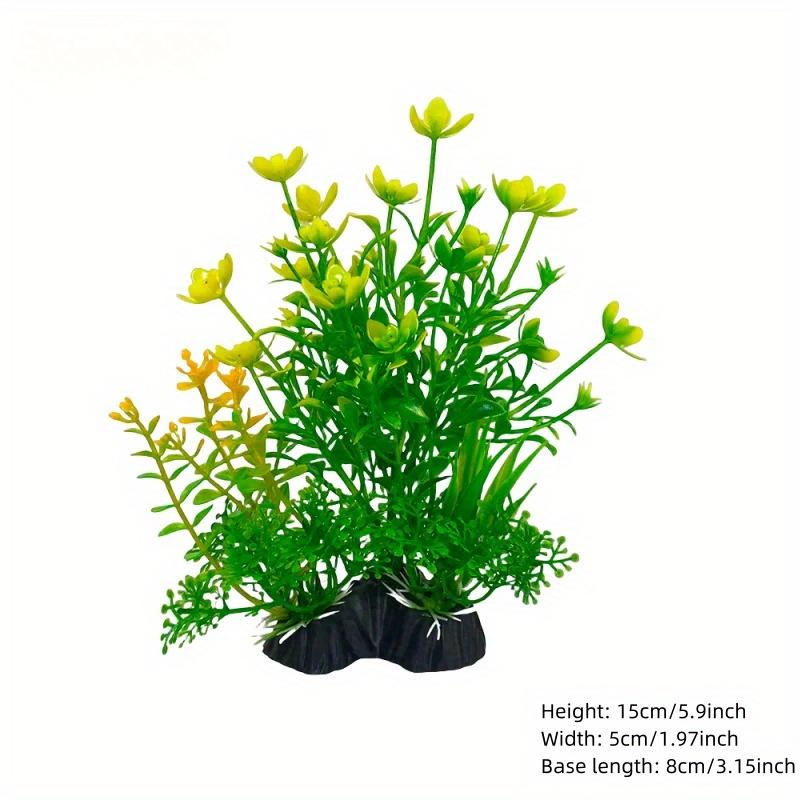1PC Aquarium Decor Set - Vibrant Green Plastic Plant Ornaments - Fish Tanks, Durable Pvc Material 15cm/5.9inch