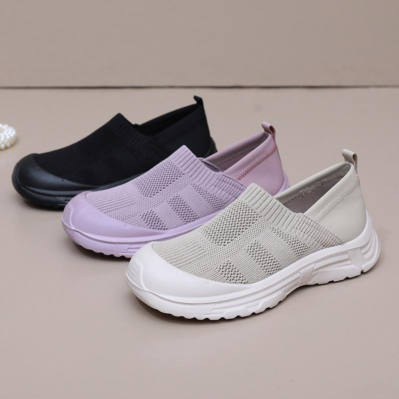 Shoes Women's 2025 Soft-soled Not Tired Feet Shoes Breathable Women's Shoes Spring and Autumn New One-pedal Platform Shoes Women's Lazy Shoes