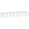 36 Piece Pet Cage with Door Black 35 X 35 Cm Steel