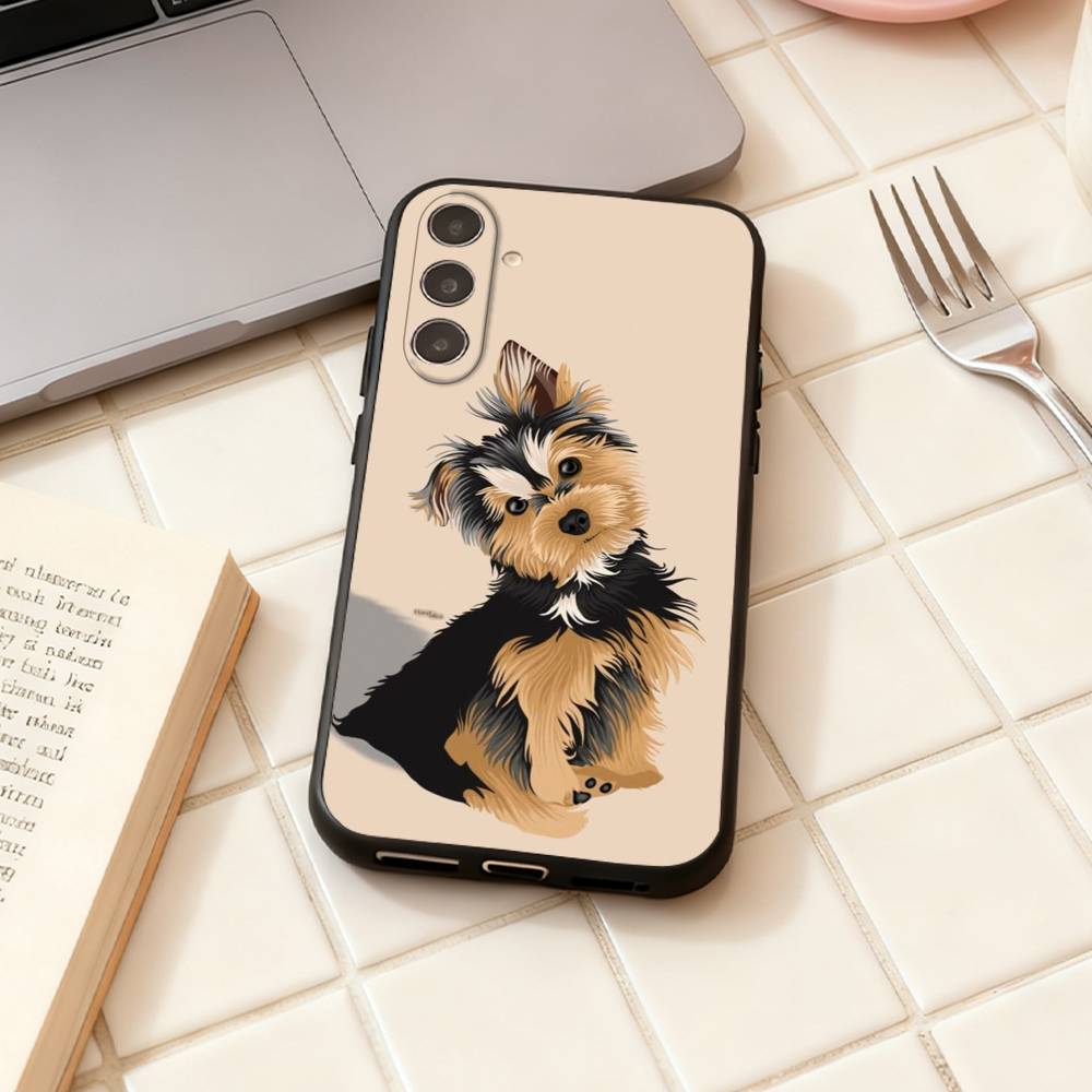 Yorkshire Terrier Dog Yorkie Puppy  Phone Case For Samsung Galaxy A73,A72,A71,A70,A53,A52,A51,Others Soft Black Shell