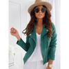 Spring Suede Women Jacket Long Sleeve Zipper Skinny Short Black Coat Female Cool Fashion Casual Clothing Ladies