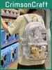 Star Pattern Nylon School Backpack With Padded Straps For Students