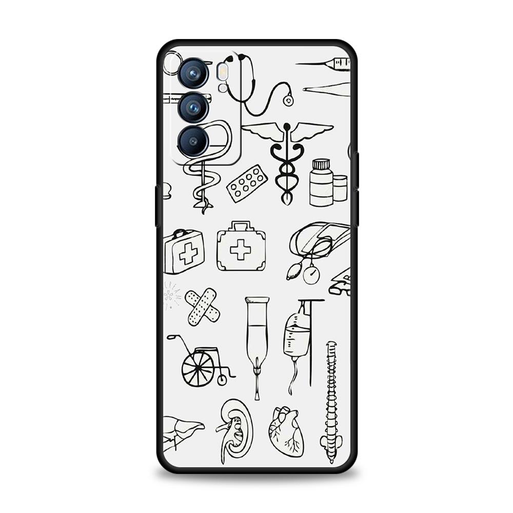 

Doctor Nurse Medical Medicine Case For Oppo A54 A53 A52 A9 A15 A16 A76 A74 A57 A31 Find X6 Pro X5 Reno8 Reno7 Reno6 Pro 5G Cover Oppo A31