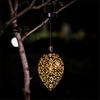 Outdoor Water Drop Shaped Solar Projection Light Waterproof Hollowed-out for Garden Patio Stair Fence Street Landscape Balcony