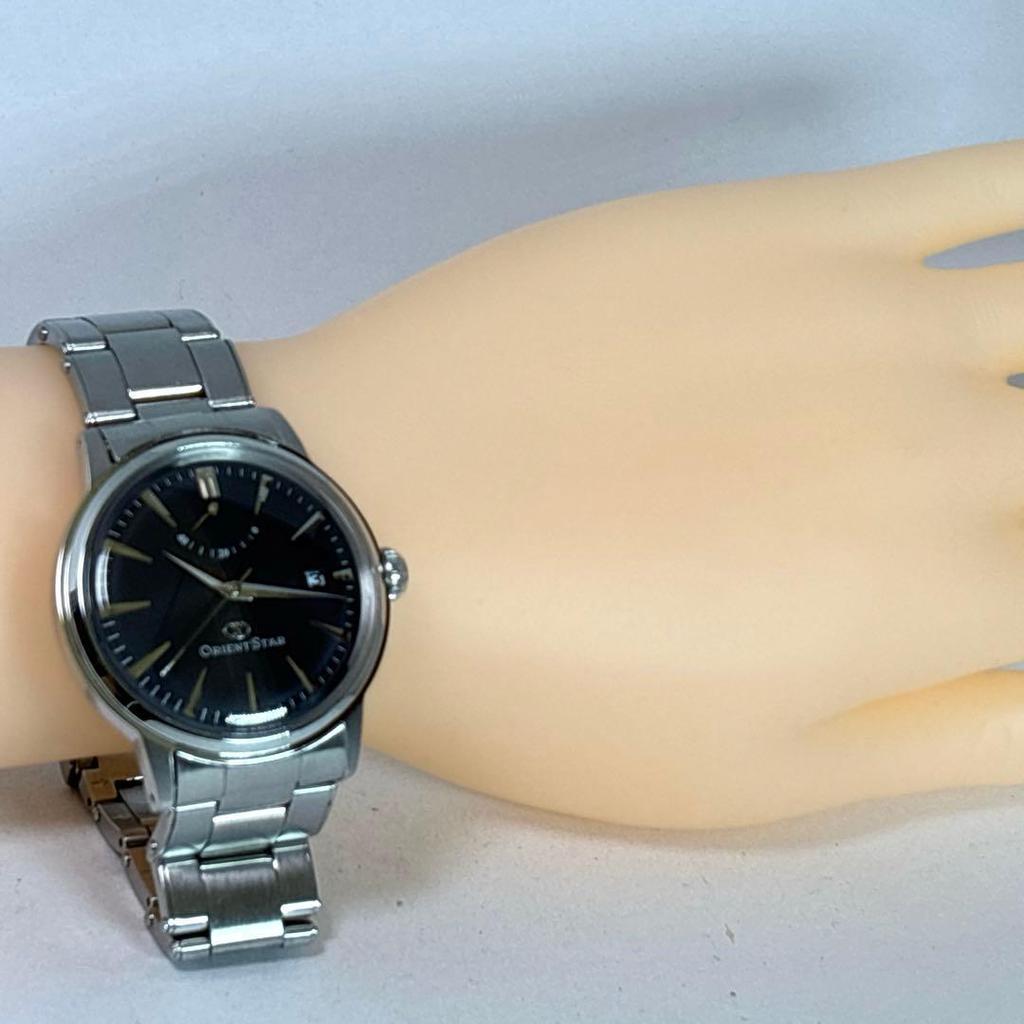 Used Working item Orient Star men's watch back skid automatic winding power reserve date