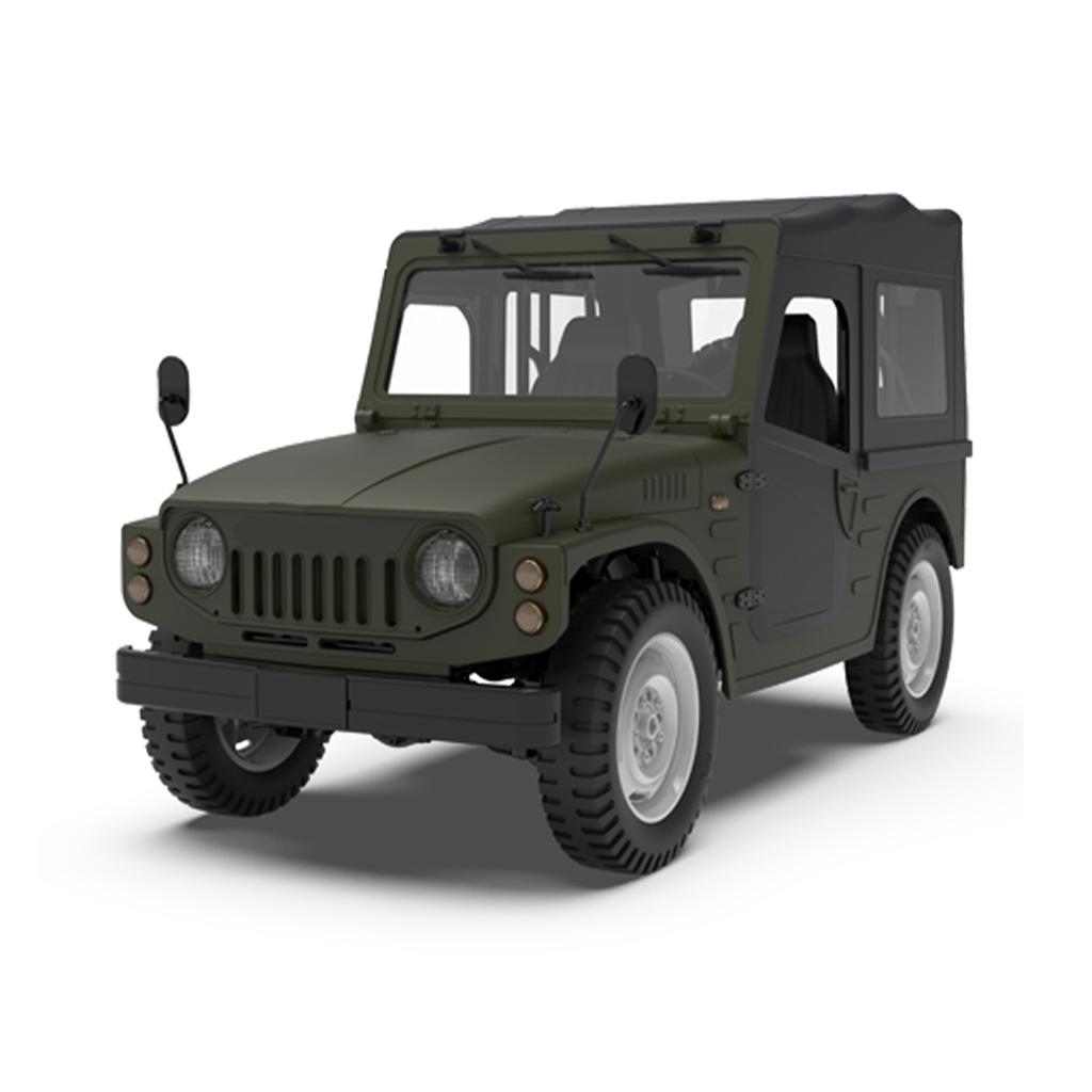 1:10 Scale RC Crawler, 4WD All Terrain Off Road Vehicle, Electric Remote Control Car with Removable Doors and Roof Green