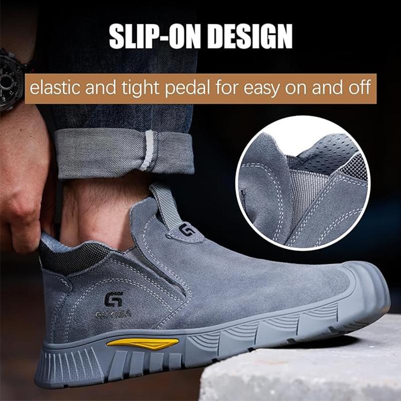 Welding Work Boots for Men Non Slip Steel Toe Shoes Indestructible Steel Toe Boots Construction Men's Work & Safety Footwear