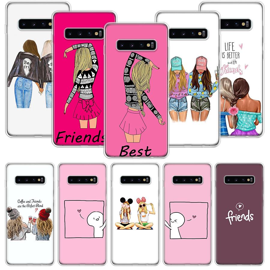Best Friends BFF Matching Phone Case for Samsung Galaxy A52 A51 A50S A12 A22 A32 A72 A10S A30S A31 A71 Note 20 Ultra 10 Plus S10