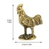 Retro Brass Cock Copper Ornaments Rooster Figurines Creative Antique Twelve Zodiac Chicken Portable Crafts Collection Tea Pet