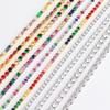 18K Gold Plated baguette Cubic Zirconia Bracelet For Women Men Luxury Jewelry Rainbow CZ Tennis Gorgeous Trendy Bangle Girl Gift