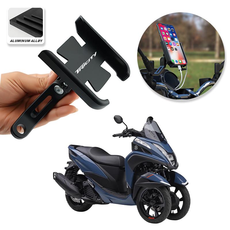 Alloy Motorcycle Cell Phone Support Bracket Mirror Mount Navigation Stand For Tricity 125 155 Tricity 300 Tricity125 Tricity155