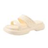Two Women with Sandals Fashion Trend Heightened Platform Eva Household Slippers Summer Wear Non-slip Beach Sandals