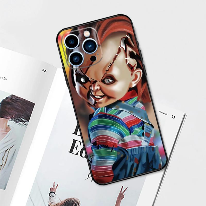 Chucky Doll Horror Movie Case For iPhone 17 Pro Max 14 13 12 11 15 16 Pro Max mini 15 Plus 16e 17 Air Phone Cover