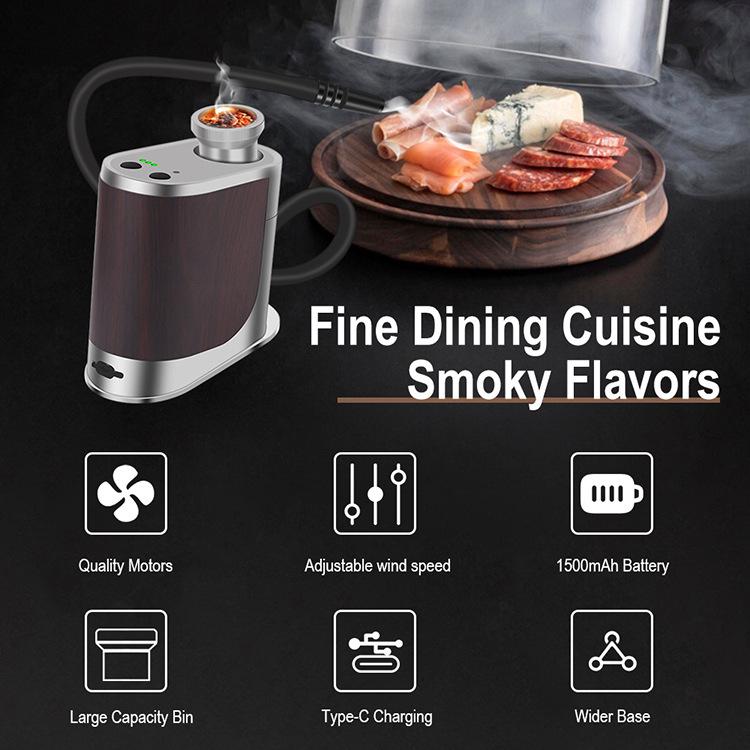 Handheld Kitchen Smoker for Molecular Cuisine - Ideal for Steak and Salmon