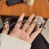 Ultralight Rimless Reading Glasses for Women Men Myopia -1.0 to 5.0 Oversized Metal Frame Eyewear Gafas
