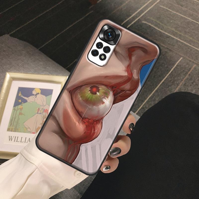 Scary Face Eyes Smiley Funda For Xiaomi Redmi Note 14 Pro 9 10 11 12 13 Pro 10S 11S 12S Redmi 13C 10C 12C 14C Case