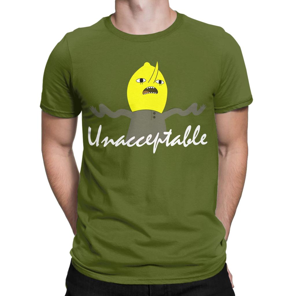 Unacceptable T Shirt Summer Lemongrab Pure Cotton T Shirts For Unisex Hipster Print Tshirt Short Sleeve Aesthetic Top Tees