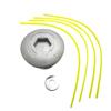 Universal Aluminum Trimmer Head With Four String Set Garden Grass Brush Cutter Accessories Durable Strimmer Head For Lawn Mower
