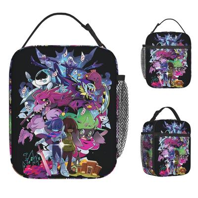 Deltarune Adventure Game Lunch Bag Retro Lunch Box Outdoor Picnic Portable Insulated Tote Food Bags For Men Oxford Cooler Bag
