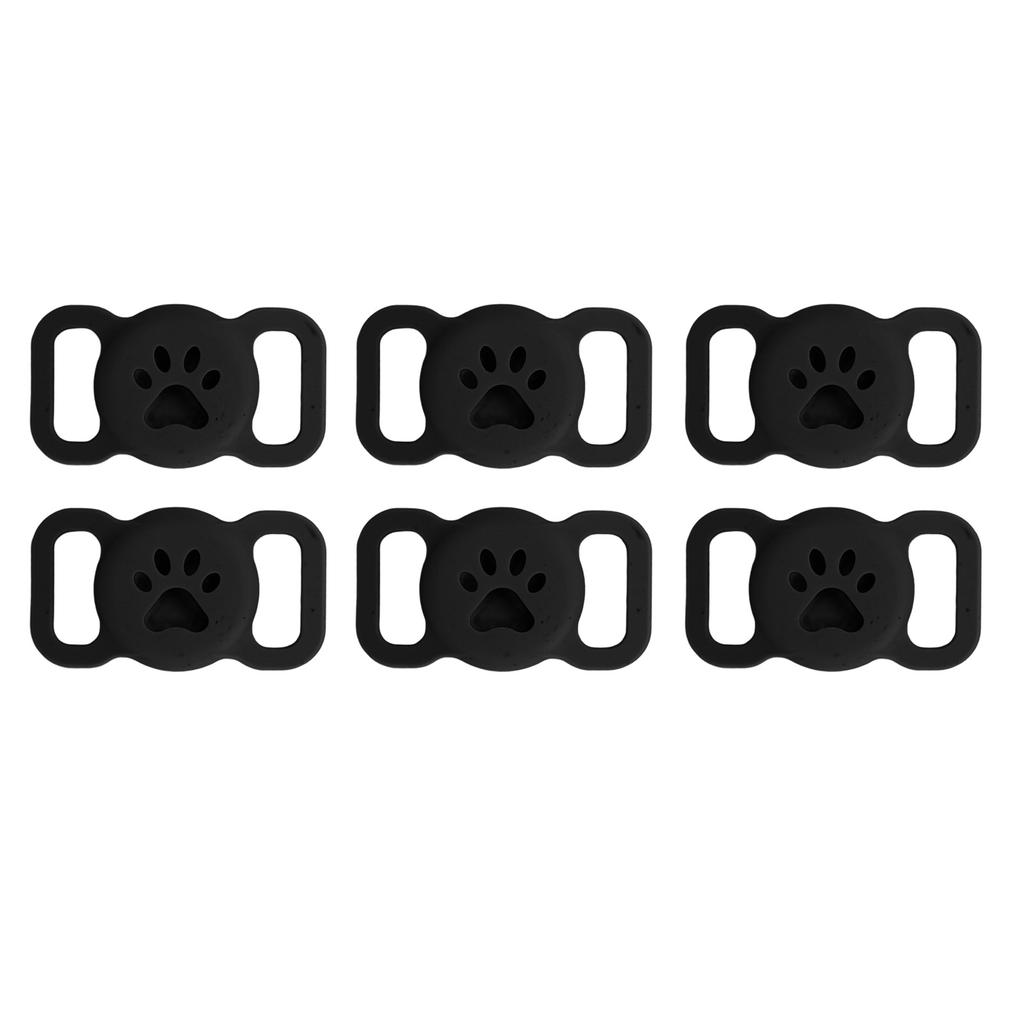 6pcs Pet Collar Holder for Airtag Silicone Anti Lost Protective Cat Collars Case for Cat Dog Pet