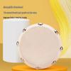 Lambskin Rattle: Wooden Baby Hand-Shaking Drum, Drop-Resistant, Chewable Musical Toy