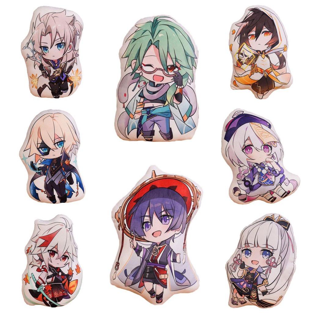 Genshin Plush Impact Toy Pillow Stuffed Zhongli Hutao Venti Xiao Paimon Klee