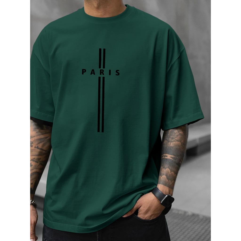 Unisexs Paris Cross Graphic Print Tshirt Oversized 100 Polyester Minimalist Streetwear Short Sleeve Tops Sxxl