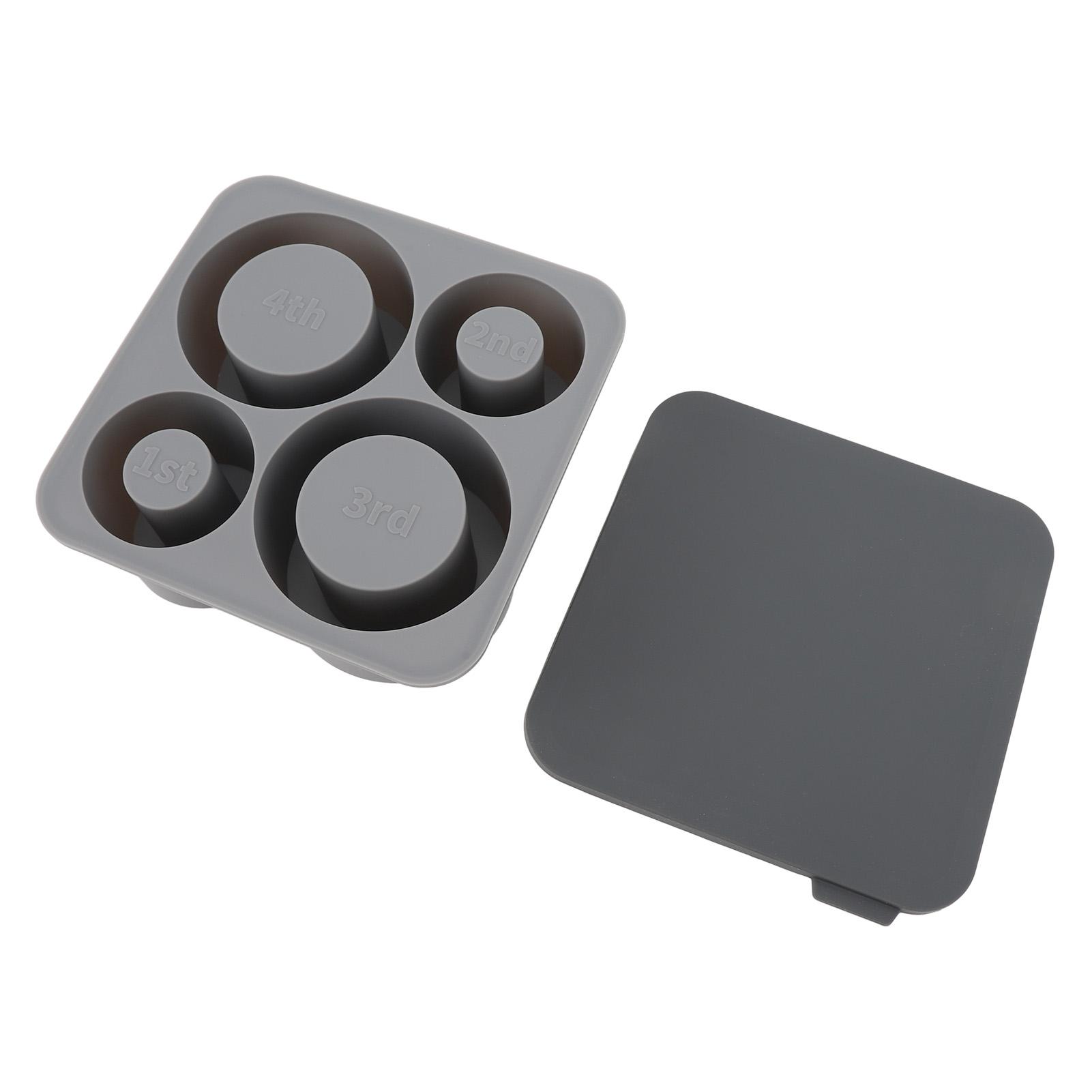 

4 шт. Полые цилиндрические формы для льда Легкое извлечение Большая вместимость Силиконовые формы для льда с крышками