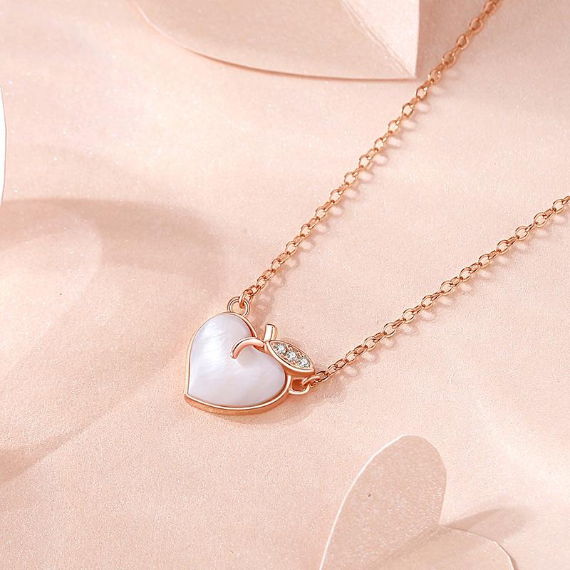 Tancise 925 Sterling Silver Classic Women Necklace Pendant Zircon Fashion Gift