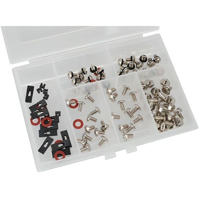 Kit de vis - INLINE - 94 pièces - Outils de montage - Accessoires de bricolage - Pratique et complet
