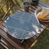 Outdoor-Grillnetz Dampfgestell Edelstahl Camping-Grill Pfanne Grillfleisch-Abtropfblech Anti-Anbrenn-Grill