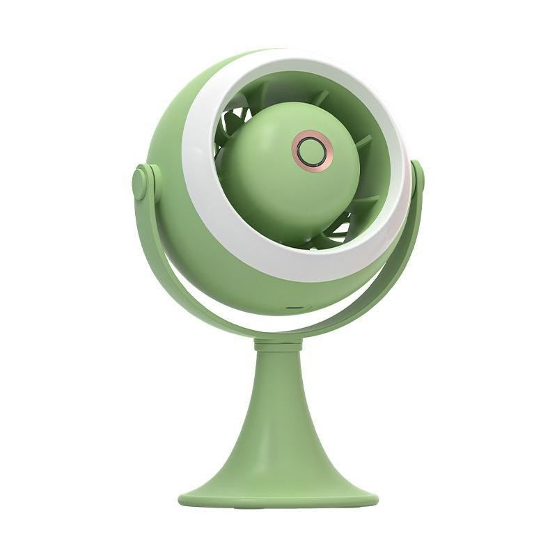 Turbo Fan, Desktop Illuminated, Wall-mountable Fan, USB Rechargeable Night Light Electric Fan