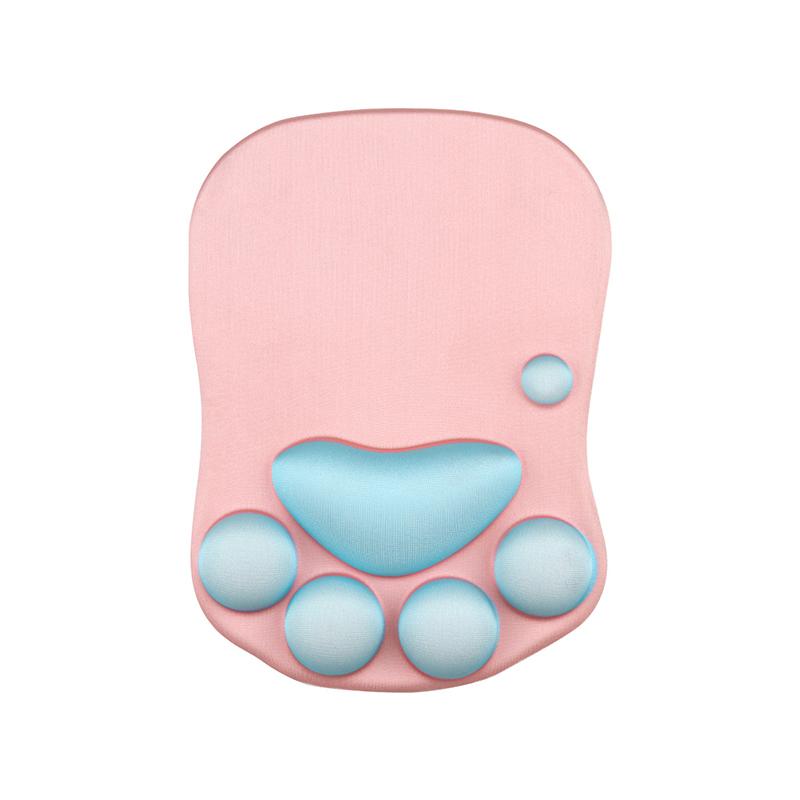 Wrist Rest Support for 3D Mouse Pad Cat's Paw Circle Coaster Gaming Mouse Pad Ergonomic Gel Memory Foam for Computer, Laptop